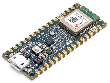 Arduino Nano 33 BLE Rev2 [ABX00071] � Kompaktes Board mit ARM Cortex-M4-Mikrocontroller, Bluetooth LE, ideal f�r IoT-Projekte, vernetzte Anwendungen und eingebettete Systeme IDE.