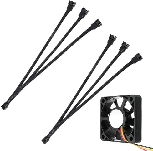 Computadora Ventilador Divisor, 2 Piezas Cable De Ventilador De Computadora, 4 Pines 1 a 3 Vías