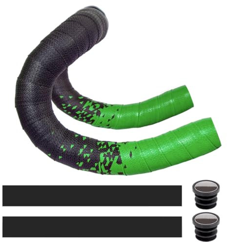 MOCNT Fahrrad Lenkerbänder PU Radfahren Rennrad Lenkerband Cycling Rennrad Band Rutschfestes Komfortabel Klebeband Stoßdämpfend Lenkergriffband Atmungsaktive Farbverlauf Grün