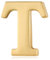 HONEY BEAR Broche Clips Pins Lettres Initiale Alphabet De A à Z pour Costume Homme/Femme Chemise Cravate Chapeau Vêtements Accessoires,0.59inches Or (T-059inch)