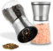 Set de 2 pièces de moulin à poivre avecsel poivre réglable - Inclut un moulin à manuel en inox - Démontable, lavable au lave-vaisselle
