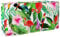 vidaXL Tropical Jungle Stuhlkissen | Helles Mehrfarbiges Polyester für drinnen und draußen | Bequemes Design mit floralem Muster | Tolle Wohnzimmer- und Gartendekoration