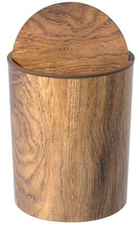 CloudSide Cubo de basura con tapa basculante, diseño creativo y compacto, para el baño y el hogar (tan-M)