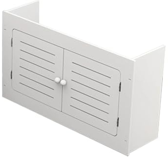 LYUCAYHQ Heizungsverkleidung mit Lüftungslamellen, Moderne Weiße Heizkörperverkleidung mit Doppeltür, Verdeckt Unansehnliche Heizkörper(60x30x20cm/24x12x8in)