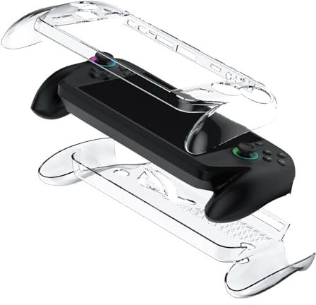 JYGamhanbil Ultra Slim Clear Protective Case Set for ASUS ROG Xbox Ally X | Front & Back Transparent PC Shell Ergonomic Grip Case Cover for Xbox ROG Ally 2025 Gaming Handheld Console