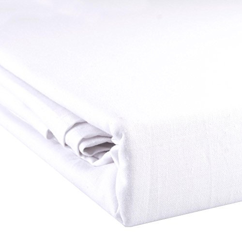 aqua-textil Noblesse Bettlaken ohne Spanngummi XXL 240 x 290 cm weiß Baumwolle leichte Sommer-Bettdecke