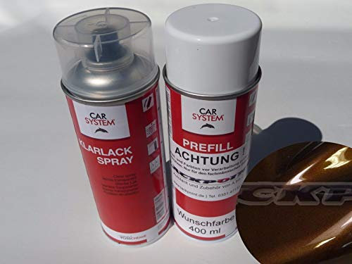 Lackpoint Spraydose Set 400ml Basislack BMW B09 Marakeshbraun Braun Metallic + Klarlack