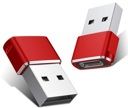 BASESAILOR USB to USB C Adapter 2Pack,Type C Female to A Male Cable Connector for Apple iWatch 10 SE,iPhone 16 15 14 13 Pro Max Plus,Airpods,iPad 8th 9th Air 4th 5th Mini 6th Gen,Google Pixel