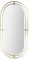 HOME DECO FACTORY The Art Deco Spiegel aus vergoldetem Metall, 90 cm, Gelb