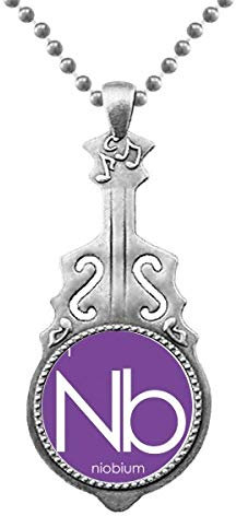 Chemie Elemente Periode Tabelle Übergang Metalle Niob Anhänger Schmuck Musik Gitarre Torque Star Moon