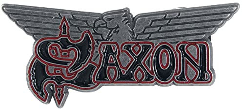 Saxon Logo & Eagle Unisex Pin multicolor Zinklegierung Band-Merch, Bands