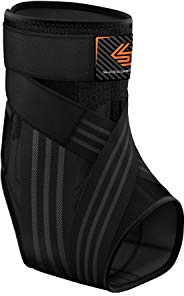 Shock Doctor Low Profile Ankle Brace with Figure-8 Strap for Strong Support. Made for Cleats/Athletic Shoes. Fits Left or Right (X-Small/Small)