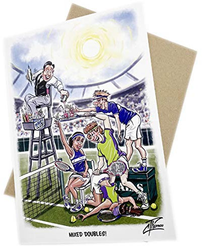 Grußkarte mit Tennis-Motiv, gemischt, für alle Anlässe