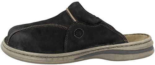 Josef Seibel Herren Clogs Klaus, Männer Pantoletten,Weite G (Normal),Slides,Slip-ons,Backless Slipper,Mules,sommerclogs,schwarz,44 EU / 9.5 UK