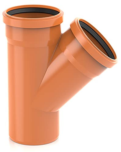 AUPROTEC KG Rohr Abzweig DN 160/110 Kanalrohr Abwasserrohr Y-Stück 45° 1 Stück