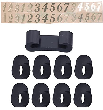 Tomotato 8 Stück Drum Finger Picks Trommel Finger Picks Silikon Finger Sleeve für Stahl Zunge Trommel Schwarz Tragbare Finger Abdeckung Cover mit Aufkleber für Steel Tongue Drum