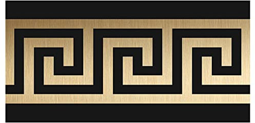 funlife Wallpaper Border Stickers, Self Adhesive Ceiling Molding Borders, Skirting Wall Waist Line for Home DIY Decorative, 10x600cm, Brushed Black Gold