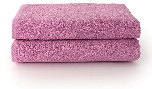 Top Towel - Plus - Lot de 2 Grandes Serviettes de Bain - Grandes Serviettes de Douche - Serviette de Bain de 100 x 150 cm - Mauve