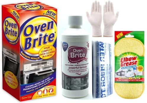 Oven Brite Antibacterial Complete Oven Cleaner- 500 ml Bottle – Rack, Bags and Gloves with Scrubbing Pad