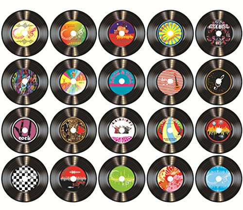 runrayay 20-teiliges CD-Album-Cover-Poster-Collage-Kit, 5,6-Zoll-Wand-Collage-Kit, ästhetische Bilder, 90er-Jahre-Rock-and-Roll-Musik-Party-Dekoration, Vintage-Schlafzimmer-Dekoration für Teenager