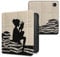 kwmobile Étui Compatible avec Kobo Libra 2 Coque - Étui à Rabat magnétique Tablette eReader Similicuir - Noir-Beige