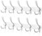 LYLIN Perchero de Pared, Perchas de Acero Inoxidable Montaje en Pared, Ganchos de Perchero para Dormitorio Baño y Cocina (15 Gancho, 2Pcs, Blanco)