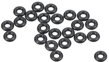 PATIKIL 100 Stück Dichtungsringe O-Ringe Gummidichtung 4mm AD 2mm ID 1mm Dicke Nitrilgummi Unterlegscheibe Dichtungssatz Gummischeiben für Auto Klimaanlage Wasserhahn Rohr Schwarz