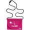 Kiwistar - Brustbeutel pink - Sterne - 13 x 10 cm Geldbeutel zum umhängen - Geldbörse für Jungen & Mädchen mit Namen individuell personalisiert