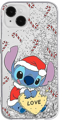 ERT GROUP mobile phone case for Apple Iphone 14 PLUS original and officially Licensed Disney pattern Stitch 010 optimally adapted to the mobile phone, with glitter overflow effect