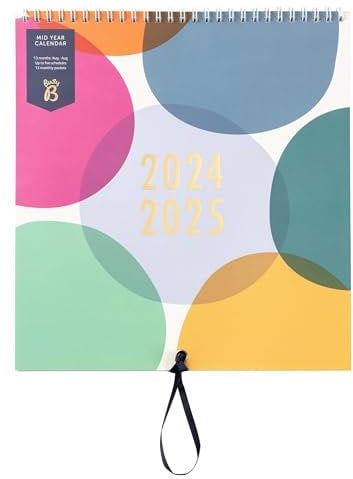 Busy B - Mid-Year Wochentlicher Familienkalender 13 Monate ab August 2024 bis August 2025 - Tupfen - Terminkalender mit Wochenansicht, fünf Zeitplänen und 13 Monatsfächern