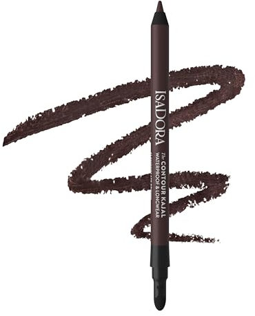 IsaDora Perfect Contour Kajal - Starker Halt ohne zu verwischen - Kajalstift ideal für Smokey Eyes - Hochpigmentiert und Hypoallergen - Einfaches Auftragen - Lidstrich Stift - Chocolate Brown