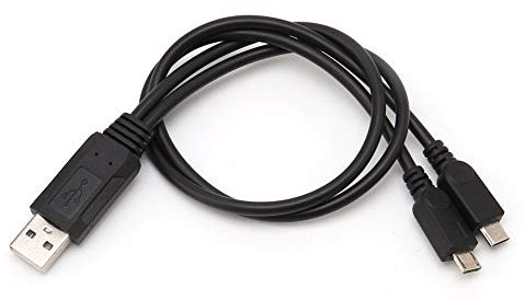 CATSELURRY Cavo splitter adattatore USB maschio universale micro USB doppio maschio, 38 cm