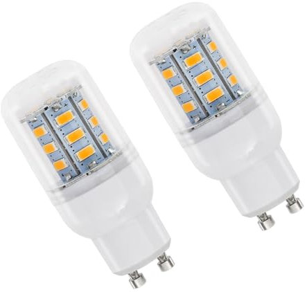 ShuoHui LED Leuchtmittel GU10 Röhre 4W 230V, 400LM Warmweiß 3000K, Nicht Dimmbar, Ersatz 40W Halogenlampen, 24 SMD 5730 LED GU10 Röhre für Deckenleuchte, Wandleuchte (2)