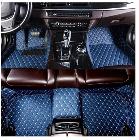 Gummifußmatten Auto Fußmatten Für Mercedes Für W124 Für 1999-2005 Auto Innen Zubehör Leder Teppiche Teppiche Fuß Pads Gummimatten Auto (Color : Blau)