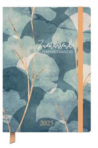 Terminkalender Classic Timer Golden Tree - Kalender 2025 - Korsch-Verlag - Eine Woche auf 2 Seiten - Terminplaner - 13 cm x 18,5 cm
