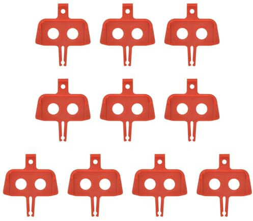 Pack of 10 Bicycle Disc Brakes Spacers Transport Safety Disc Brake Riser Pads Disc Brake Hydraulic Disc Brakes Spacers for Bicycle Disc Brake(Red)