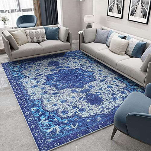 Tinyboy-hbq Teppich Wohnzimmer Moderner Kurzflor rutschfest,Waschbar Flauschig Weich,Passend für Wohnzimmer,Schlafzimmer und Esszimmer,Blau,200 x 250 cm