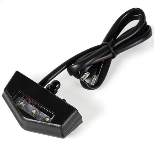 evermotor Kennzeichenleuchte hohe Qualität 12V 3-LEDs, E4 E-geprüft, Mini Kennzeichenbeleuchtung für Motorrad Auto Quad ATV, schwarz, Wasserfest IP67