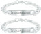 AKANX Partnerarmbänder mit Gravur, Armband Damen Herren, Set selber machen, personalisierte Geschenke, Freundschaftsarmbänder, Jahrestag Geschenk für Ihn, Partner Geschenke, Armbänder Liebe (Silber)