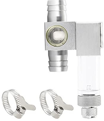 XANHOY Atomizador de CO2 para acuario, medidor de burbujas de aluminio, difusor externo de CO2, generadores de CO2, atomizador de CO2, 12 mm/16 mm