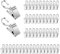100 Stück Vorhang Clips mit Haken,Gardinen Klammern Edelstahl,18 x 9 mm Vorhang Clips Metall Kleine,Vorhang Klammern mit Haken,Klammern Gardinen für Vorhänge,Fotos,Lichterketten,Duschvorhang,Silber