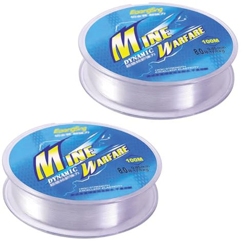 2Pcs 100 Meters Fishing Line Fishing Wire Clear Nylon Fishing Line 0.45mm Monofilament Fishing Line for Fishing Hanging Crafts