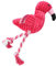 KIMISS Kauspielzeug für Hunde – Plüsch-Flamingo-Quietschspielzeug für Training und Zahnreinigung, Ideal für Mittlere und Große Rassen, Baumwollseil, Ideal Zum Tauziehen