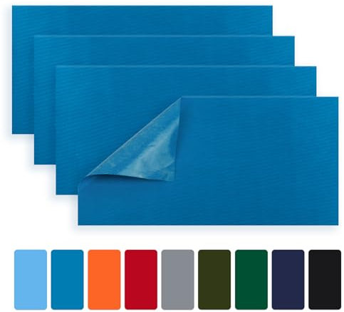 Skystuff Daunenjacke Reparaturset, 4 Pcs Reparaturflicken aus Nylon, Rechteckig, Selbstklebend, Ideal für Daunenjacken, Kleidung, Zelt & mehr
