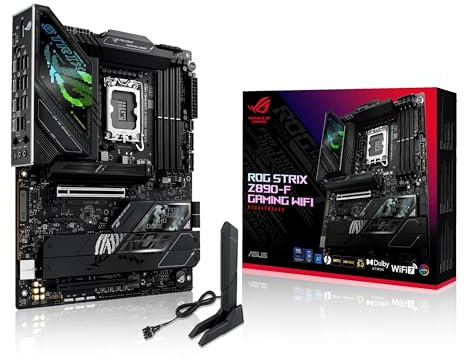 ASUS ROG Strix Z890-F Gaming WiFi Scheda madre Intel® Z890 LGA 1851 ATX, Advanced AI PC-Ready, 16+2+1+2 stadi, DDR5, WiFi 7, 5X M.2, Thunderbolt™ 4, USB Type-C®, overclocking AI, raffreddamento e rete