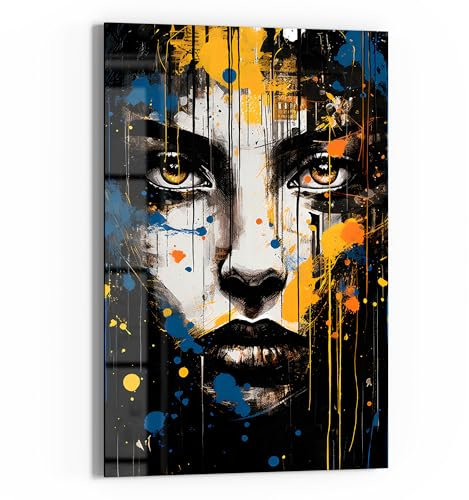 DEQOART Glasbild Echtglas | Motiv Augenblick der Sehnsucht | vertikal einteilig 60x90 cm | schöne Dekoration | Wandbild für Wohnzimmer, Schlafzimmer, Flur & Küche | moderne Wanddeko