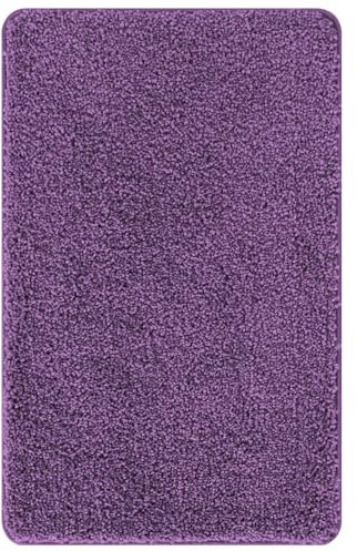 vidaXL rutschfeste Badmatte Lila 60 x 90 cm PP, rutschfeste Badematte, moderner Badezimmerteppich, maschinenwaschbar, strukturiert, langlebig, gemütliches Wohnaccessoire