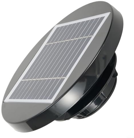 Solar Ventilator, Solar-Dachlüftungsventilator, 200 mm Diameter, Wasserdichter Solar Lüfter mit Solarpanel 5V, Solarbetriebener Dachventilator für Boot, Wohnmobil,Wohnwagen