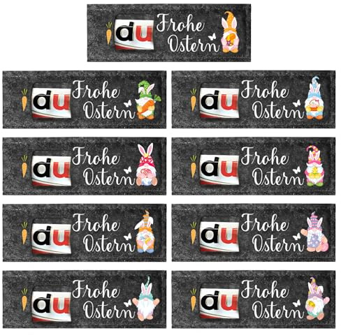 9 Stück Oster Geschenke, Gastgeschenke Kinder Ostern für Schokolade Verpackung, Hülle Filz Schokolade Verpackung Oster Geschenk für Jungen Mädchen, Kleine Geschenke Ostern für Kollegen Mitschüler