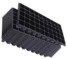 dijiusidy Bandejas para plántulas con 50 Orificios y excelente flexibilidad para un Cultivo versátil. Bandejas para plántulas de Inicio en viveros. Bandeja de propagación, 100 Gramos, 540 x 280 mm